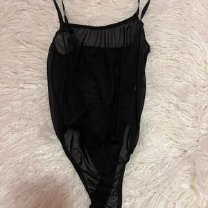 Black Sheer Bodysuit